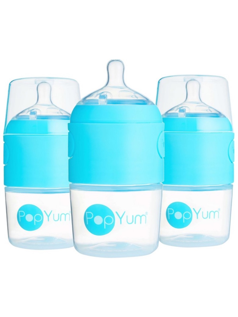 PopYum 5 oz Anti-Colic Formula Making Baby Bottles, 3-Pack